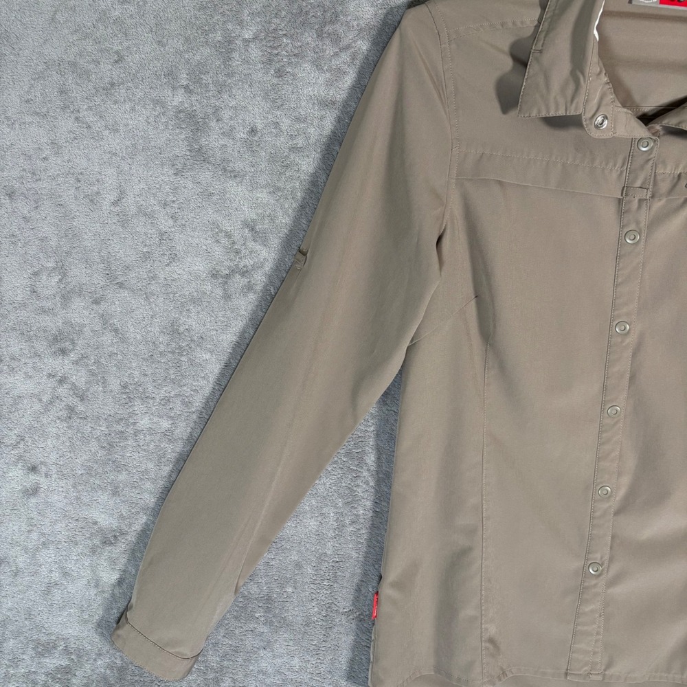 Craghoppers Womens NosiLife Insect Shield Hiking Shirt Tan US 4 Snaps Buttons - Picture 9 of 16